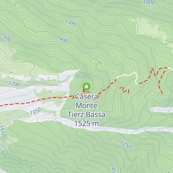 Map of Casera Monte Tierz Bassa