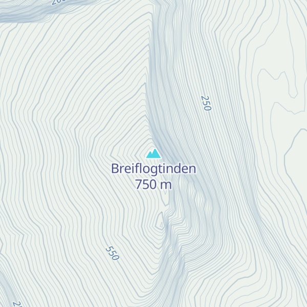 Map of Breiflogtinden