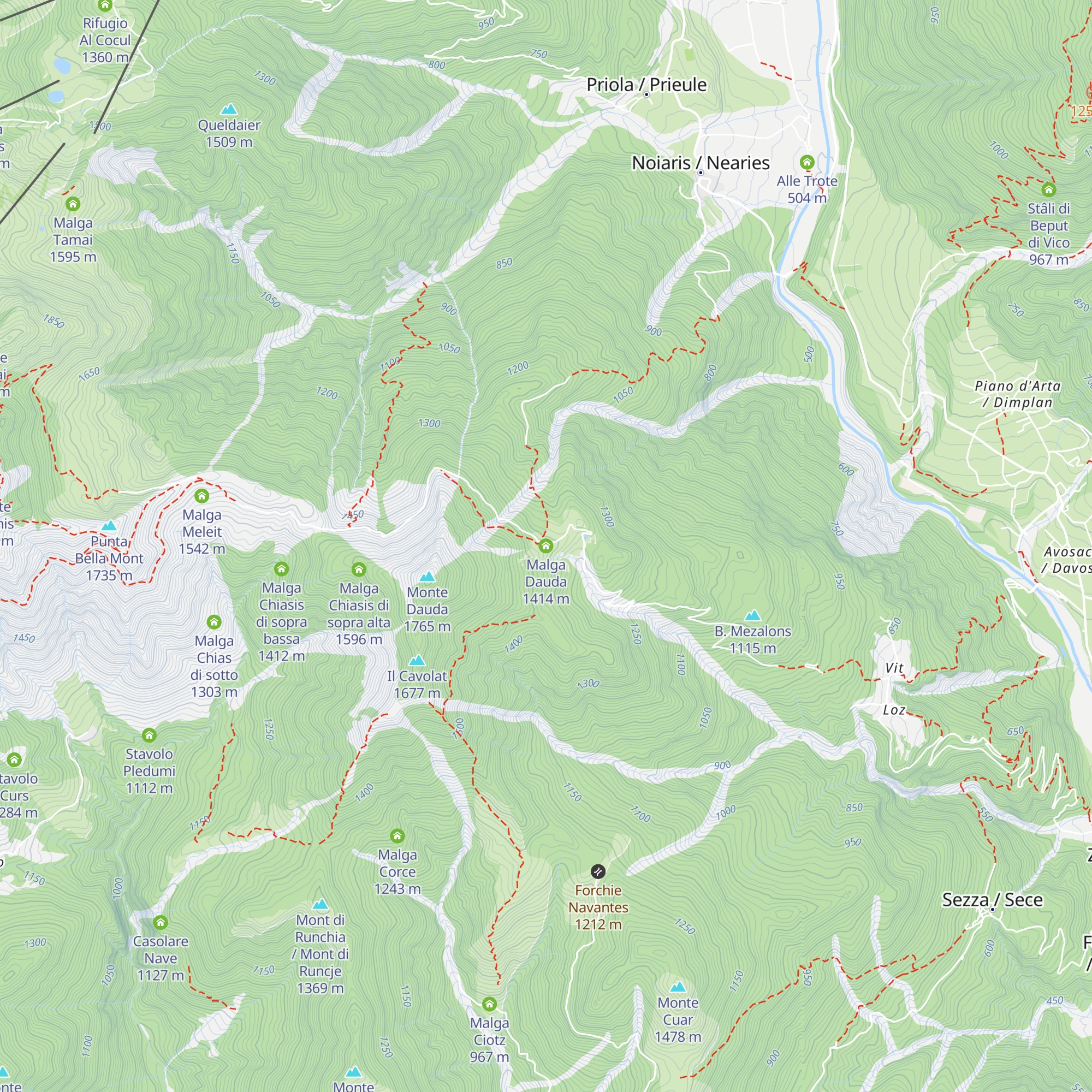 Malga Dauda map