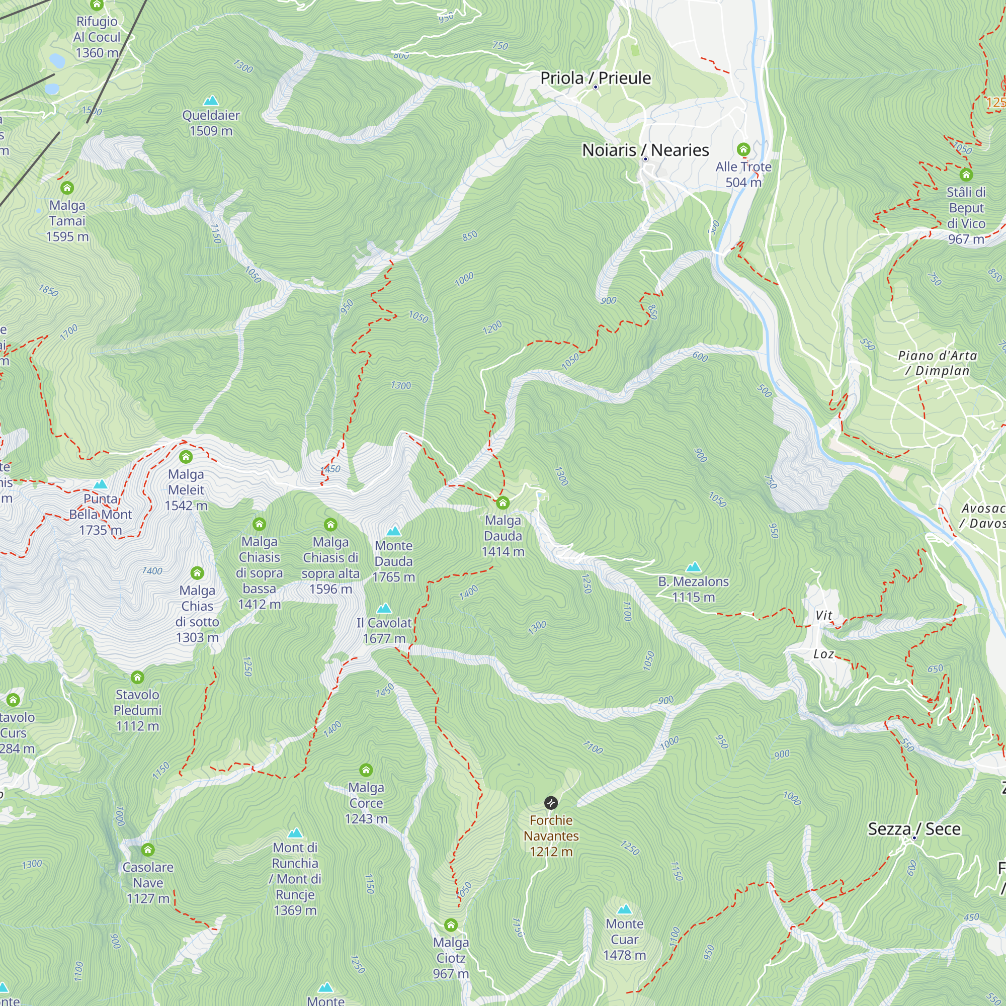 Malga Dauda map
