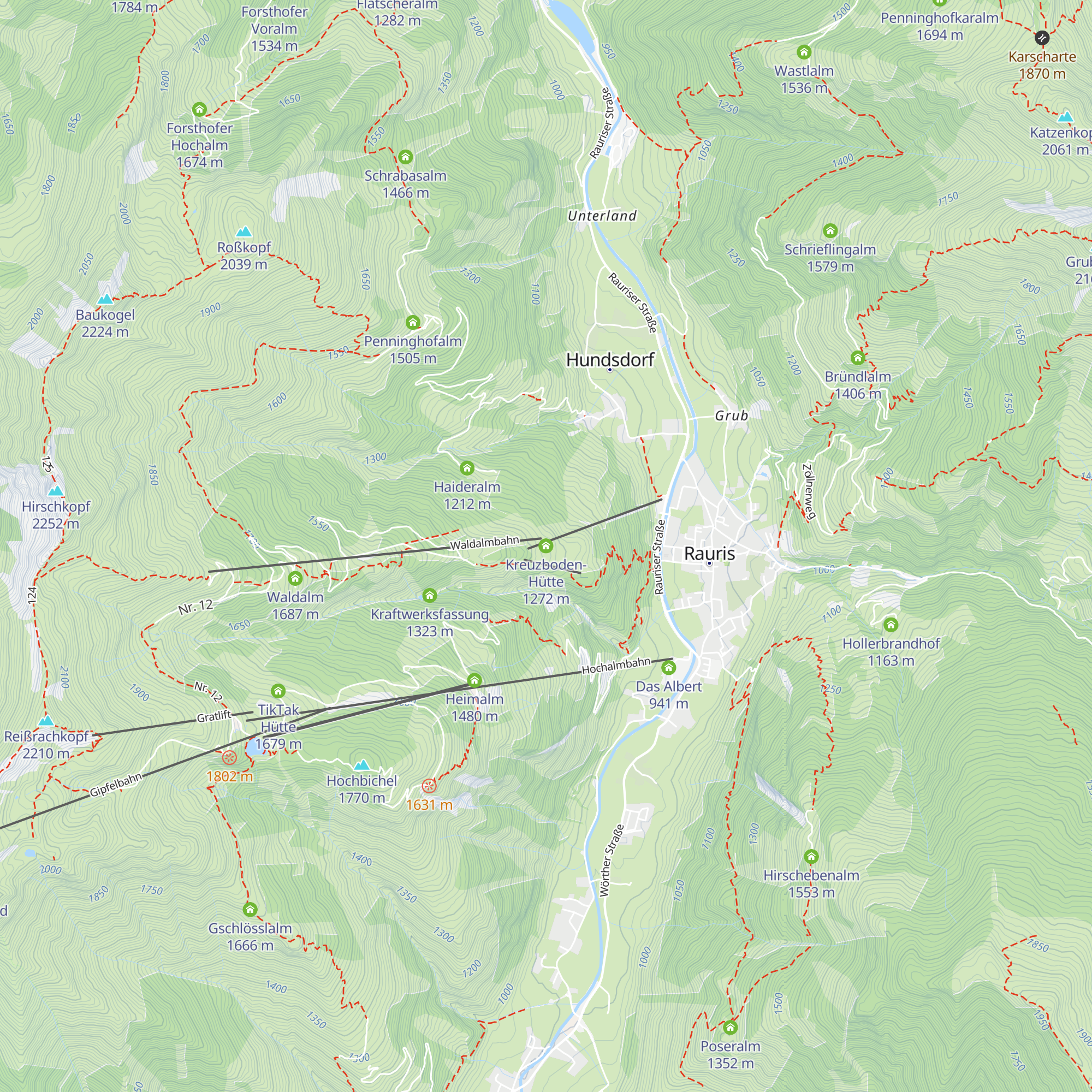 Kreuzboden-Hütte map