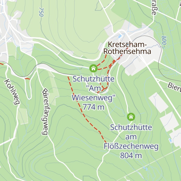 Map of Schutzhütte an der Bimmelbahn