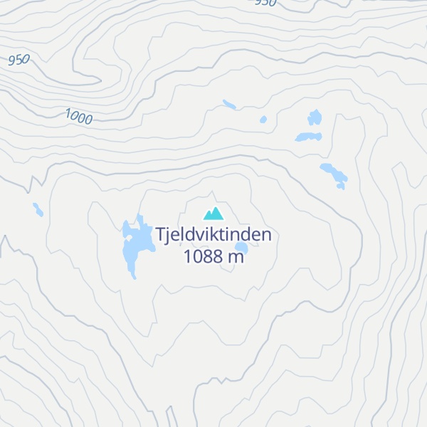 Map of Tjeldviktinden