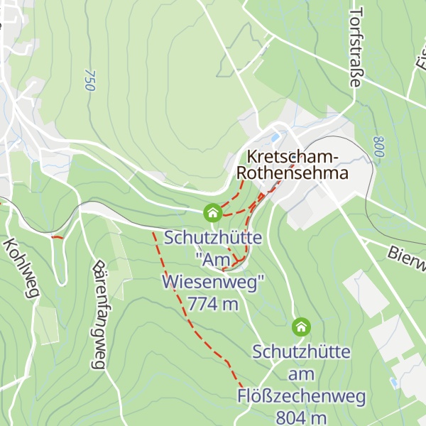 Map of Schutzhütte "Am Wiesenweg"