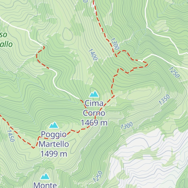 Map of Cima Corno