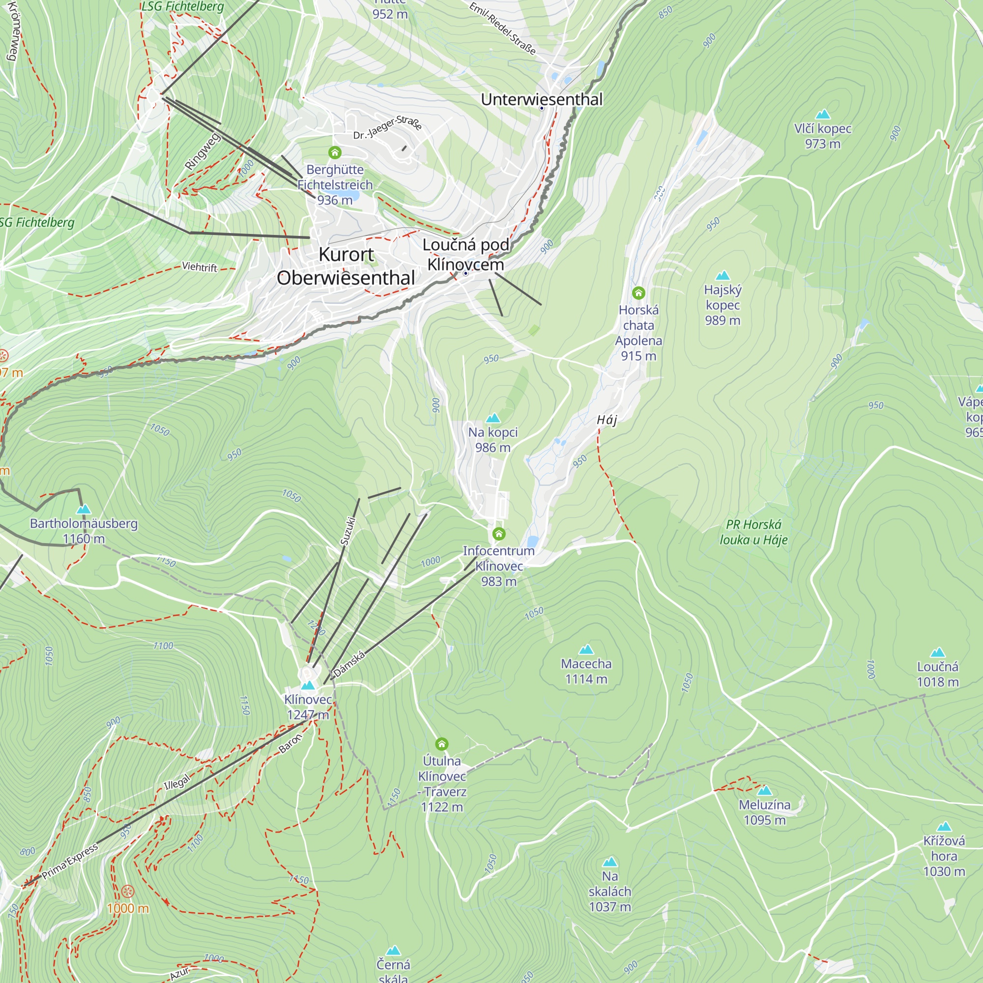 Horská chata Lada map