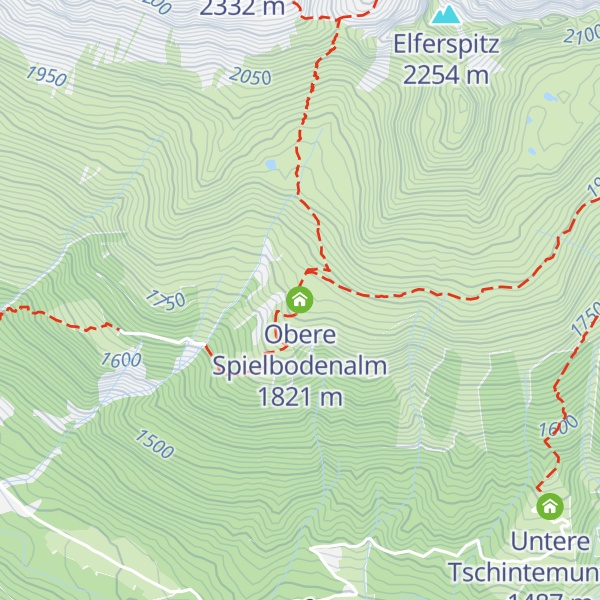 Map of Obere Spielbodenalm