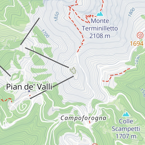 Map of Terminilluccio