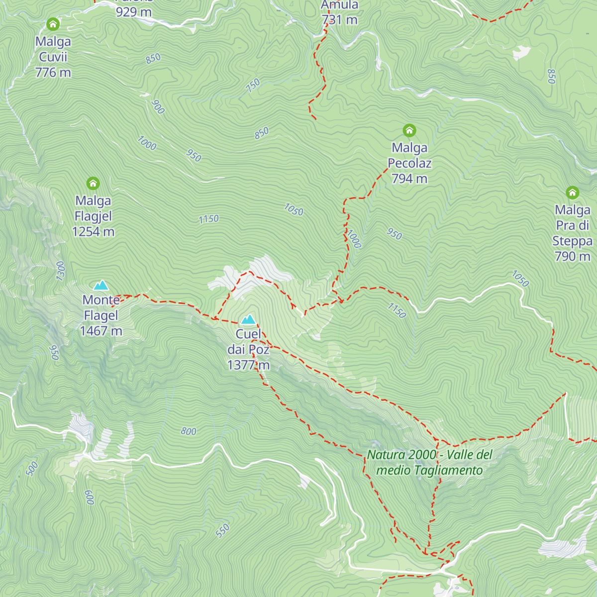 Malga Cuar - Agriturismo lo Scoiattolo map