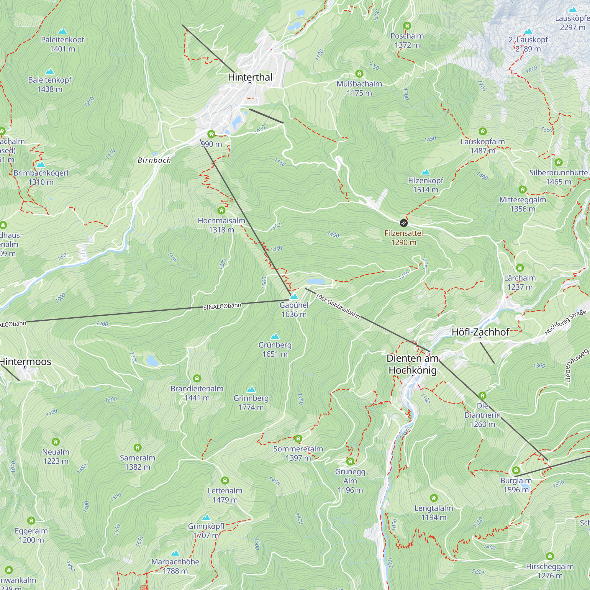 Steinbockalm map