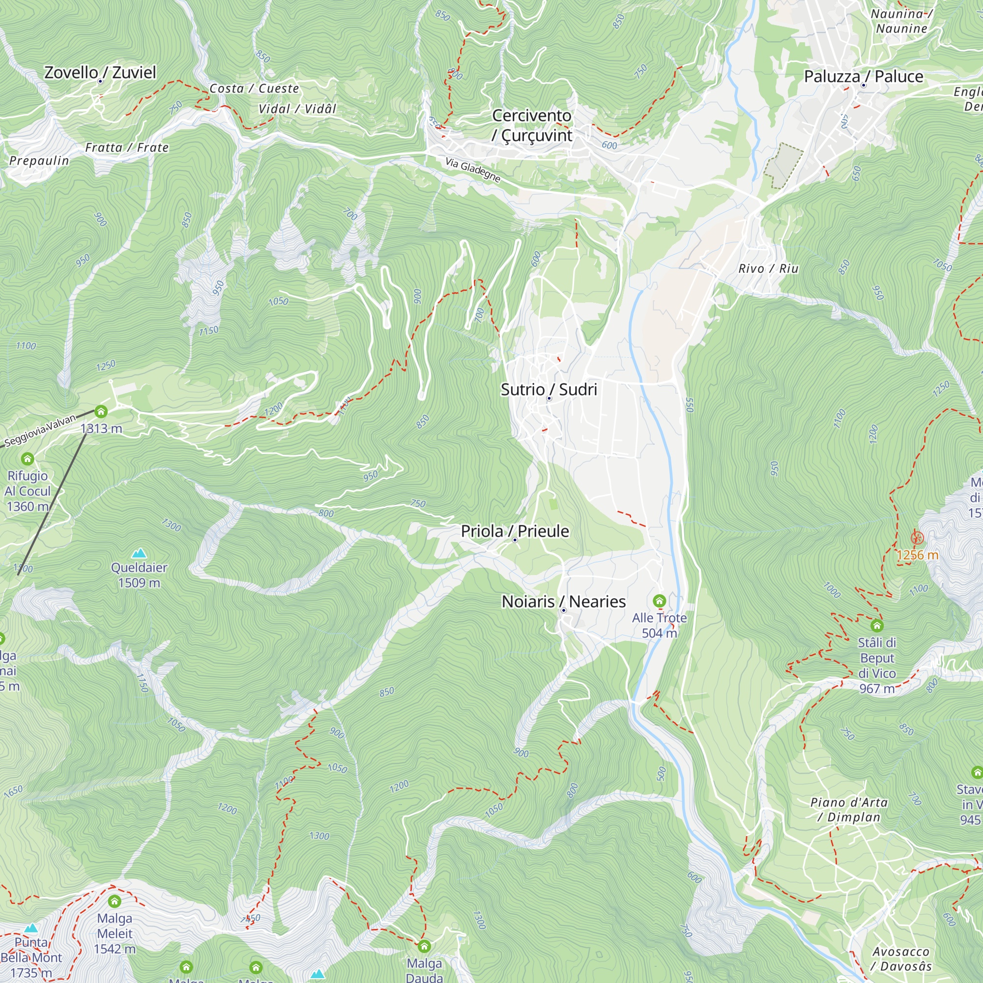 Stavolo Naunal / Stâli Naunal map