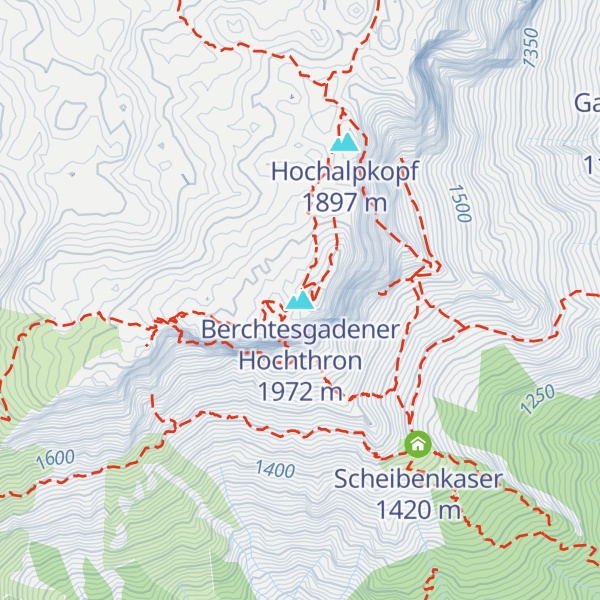 Map of Berchtesgadener Hochthron