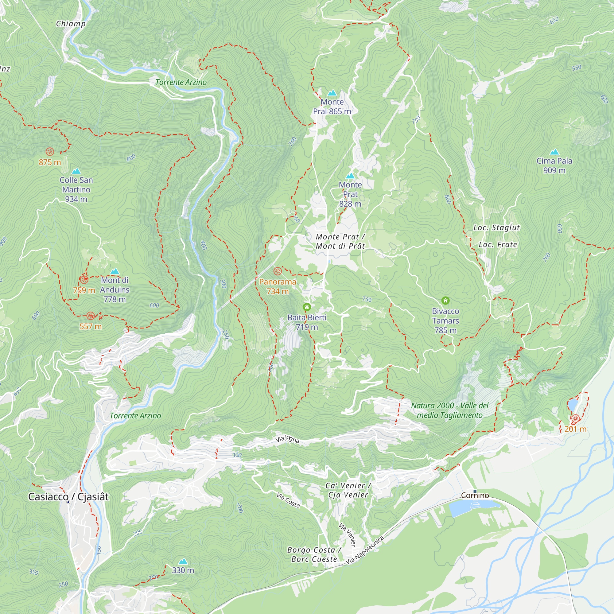Baita Bierti map