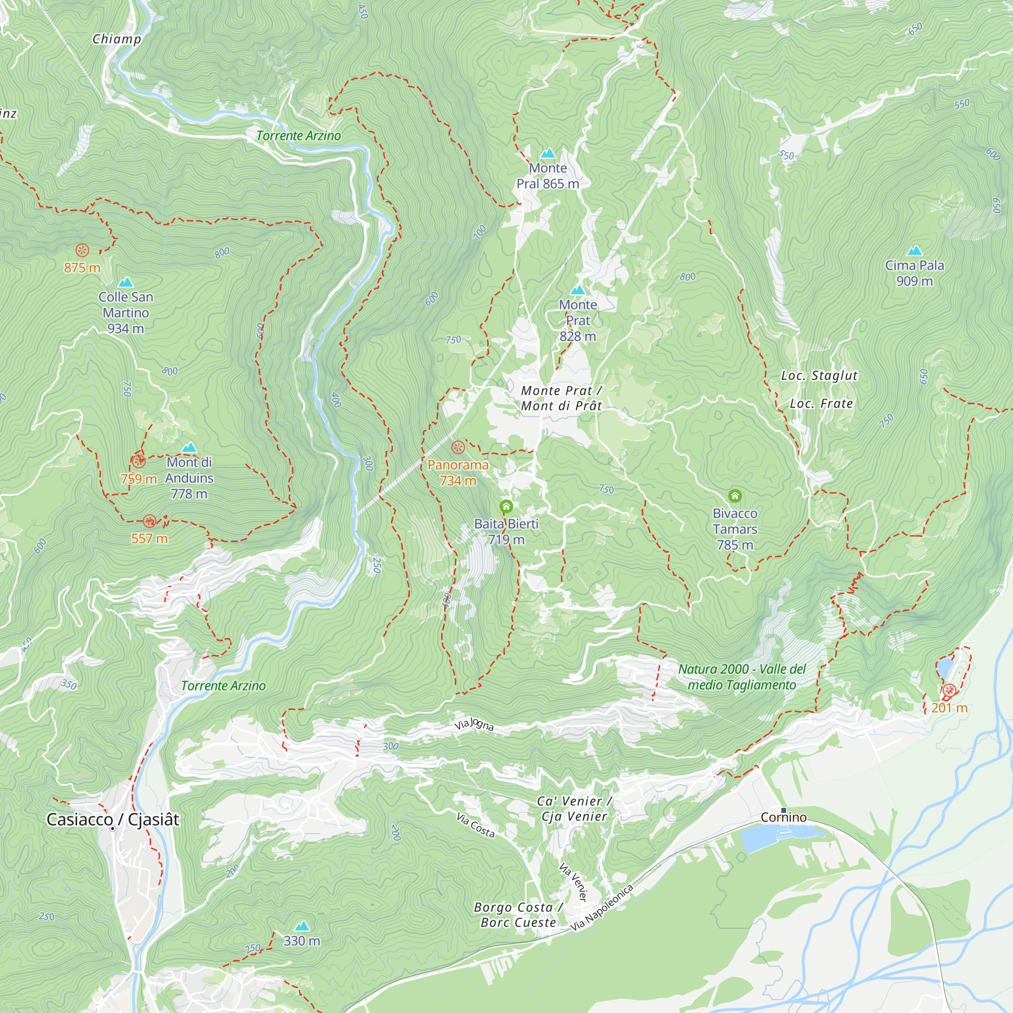 Baita Bierti map