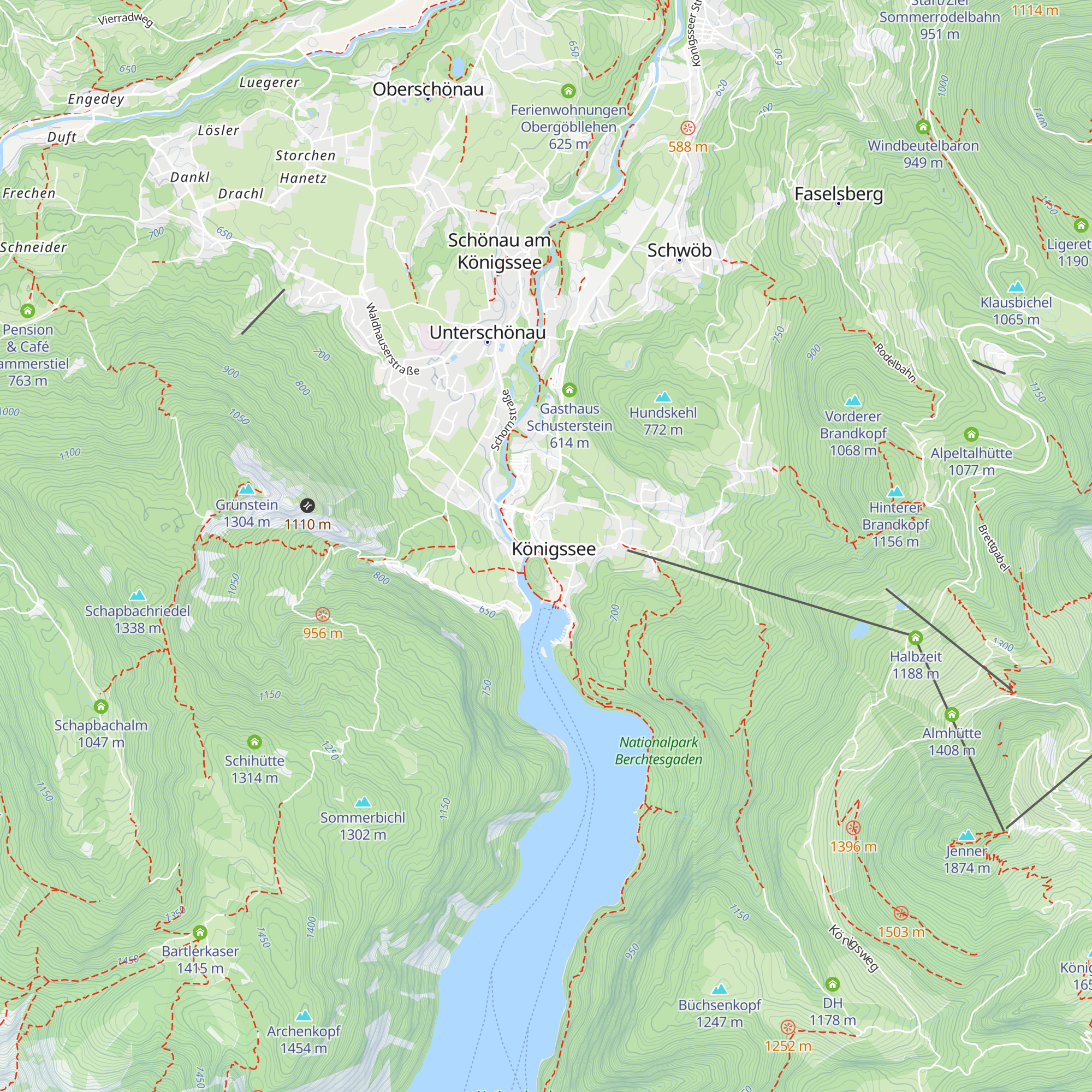 Tourist-Info am Parkplatz Königssee map