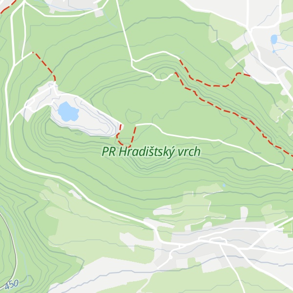 Map of Hradišťský vrch