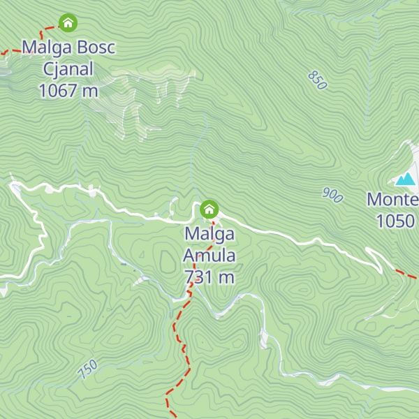 Map of Malga Amula