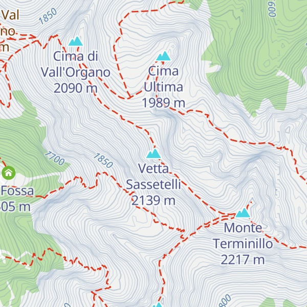 Map of Vetta Sassetelli
