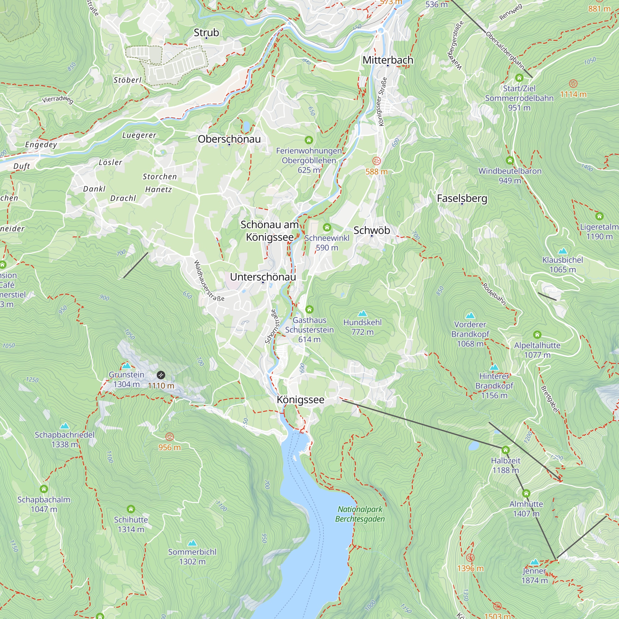 Gasthaus Schusterstein map