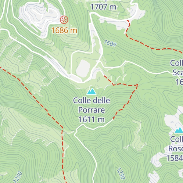 Map of Colle delle Porrare