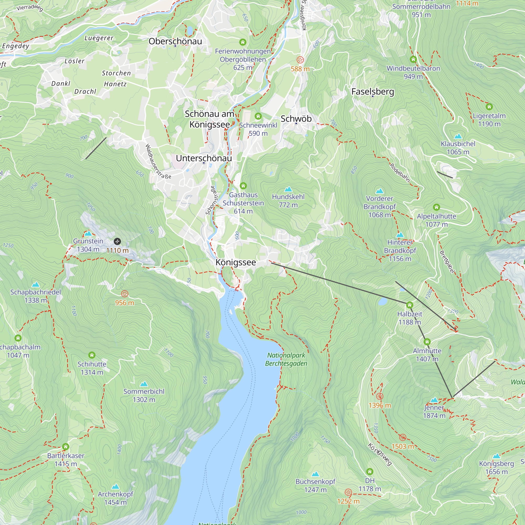 Restaurant Jennerkaser map