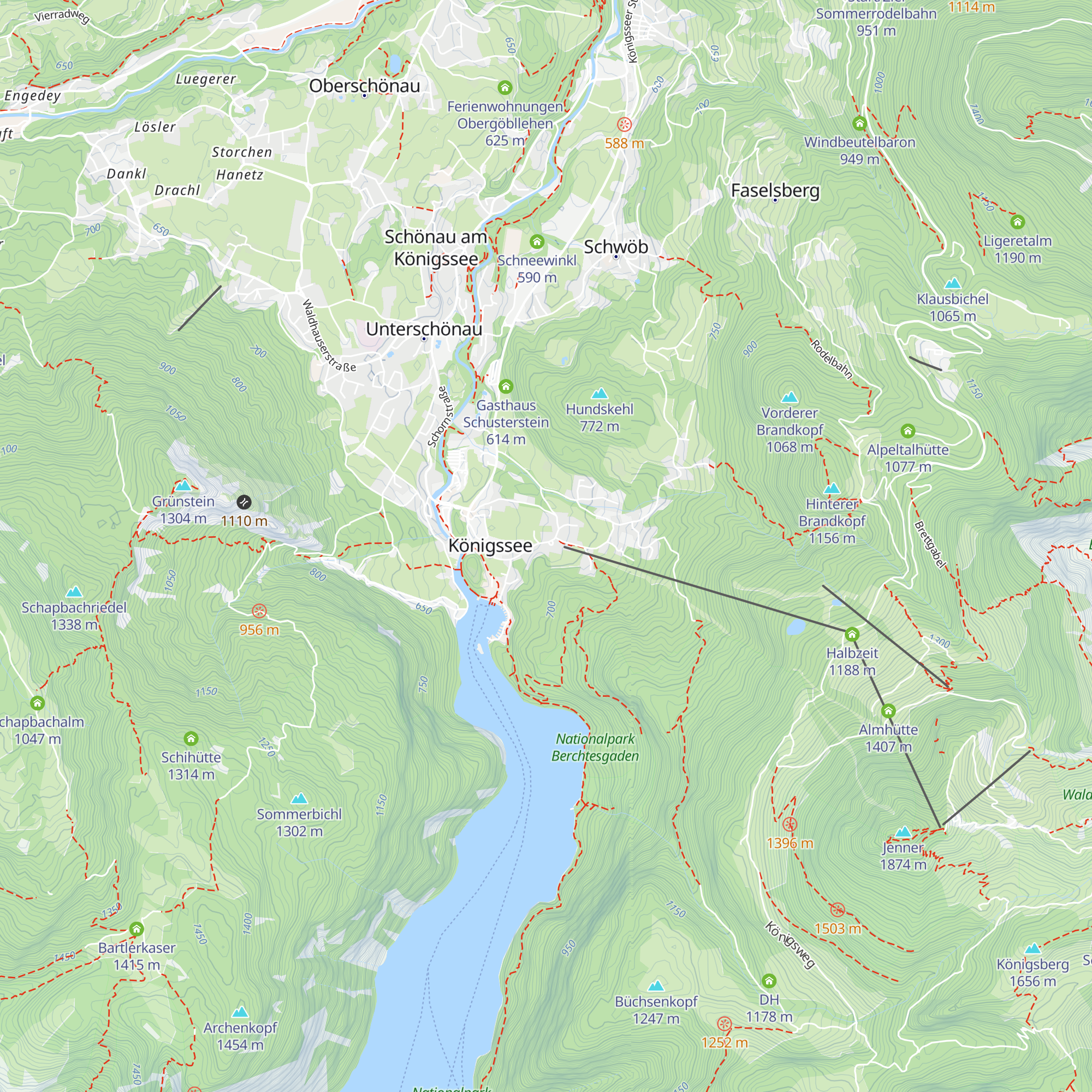 Restaurant Jennerkaser map