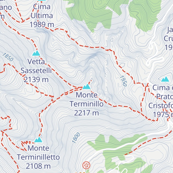 Map of Monte Terminillo