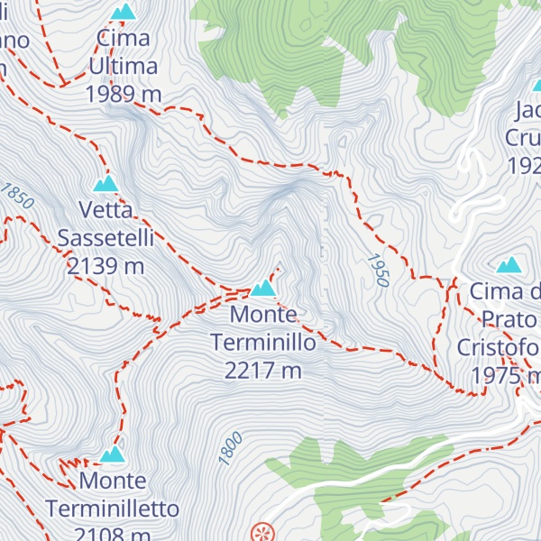 Map of Terminillo - Vetta Est