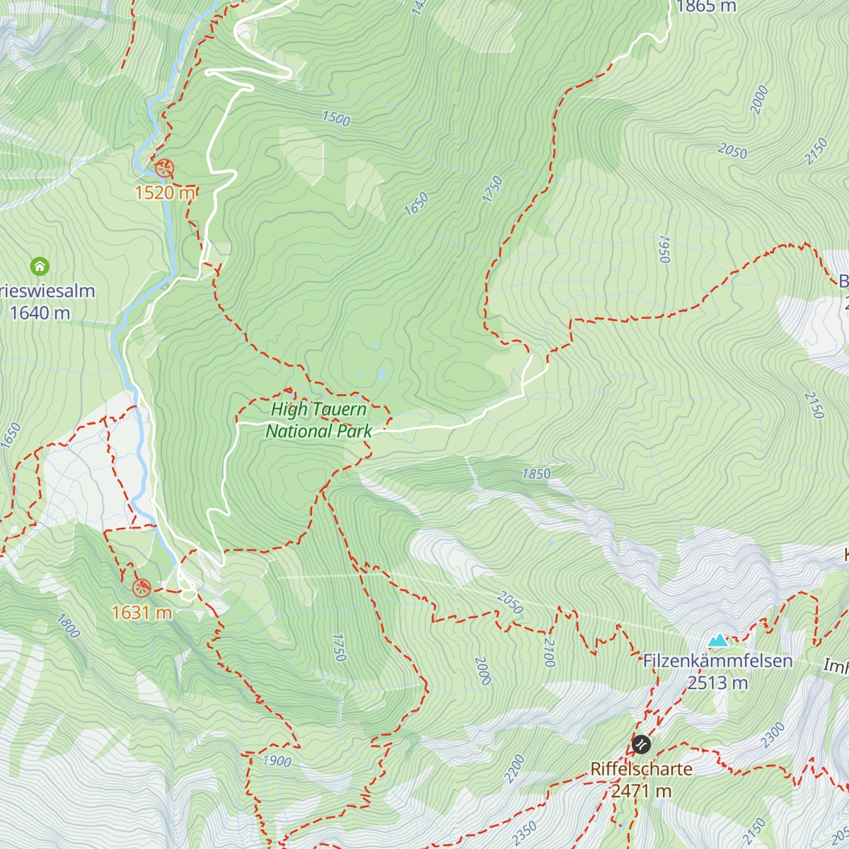 Durchgangalm map