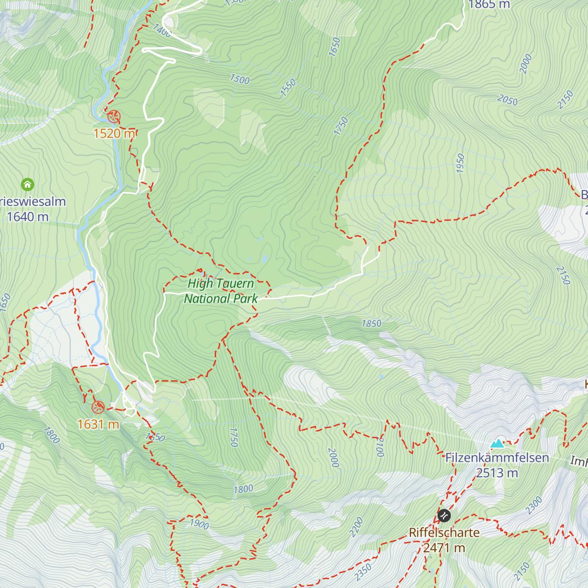 Durchgangalm map