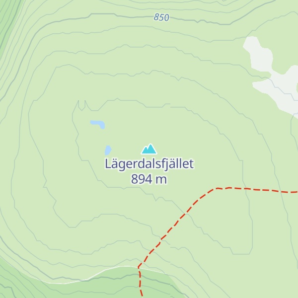 Map of Lägerdalsfjället