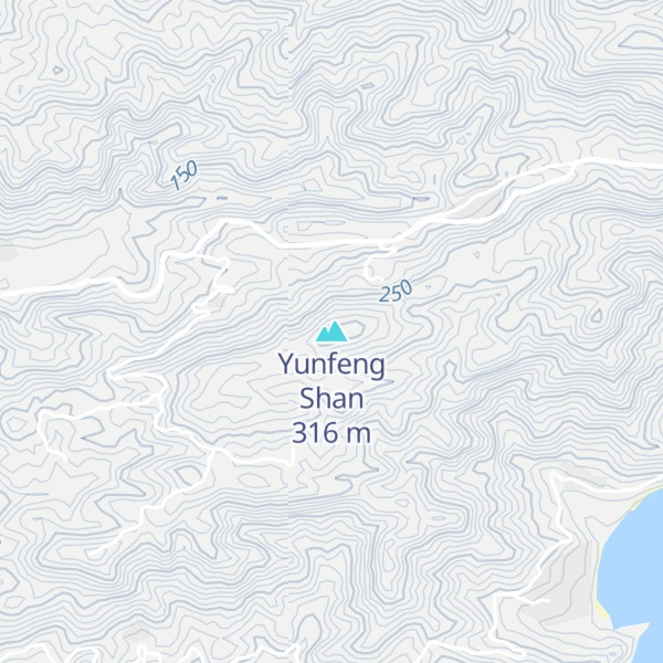 Map of Yunfeng Shan