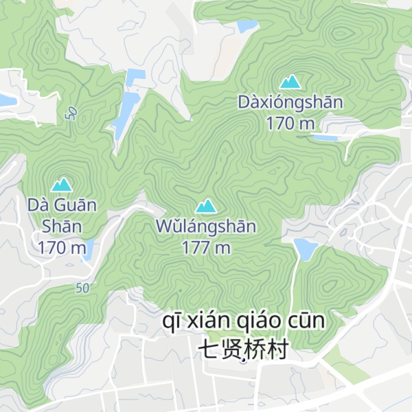 Map of Wǔlángshān