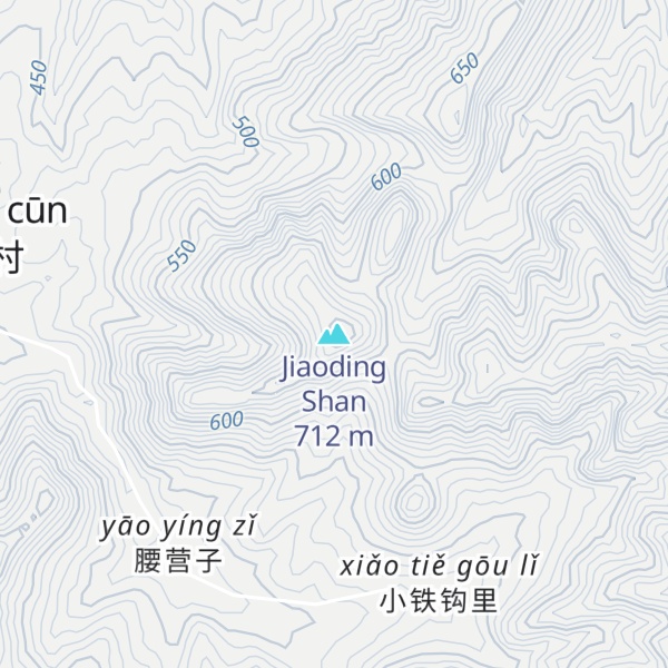 Map of Jiaoding Shan