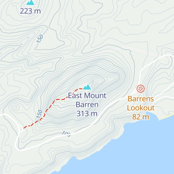 Map of East Mount Barren