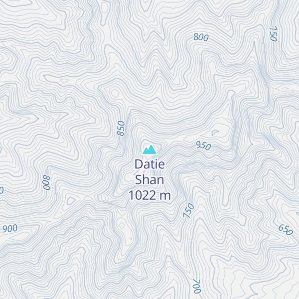 Map of Datie Shan
