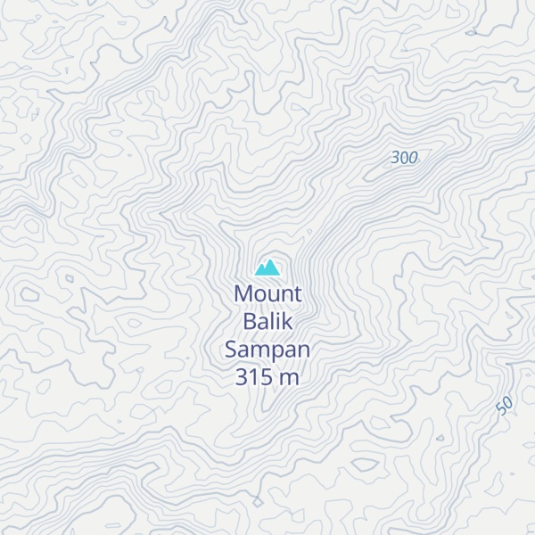 Map of Mount Balik Sampan