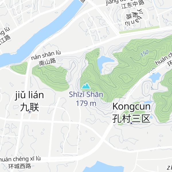 Map of Shīzǐ Shān
