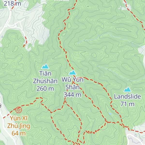 Map of Wǔ Yún Shān