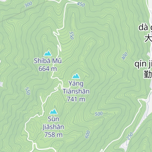 Map of Yáng Tiánshān