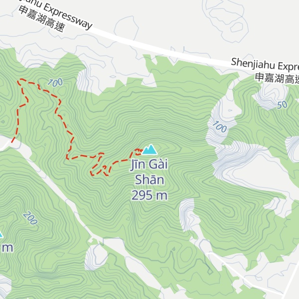 Map of Jīn Gài Shān