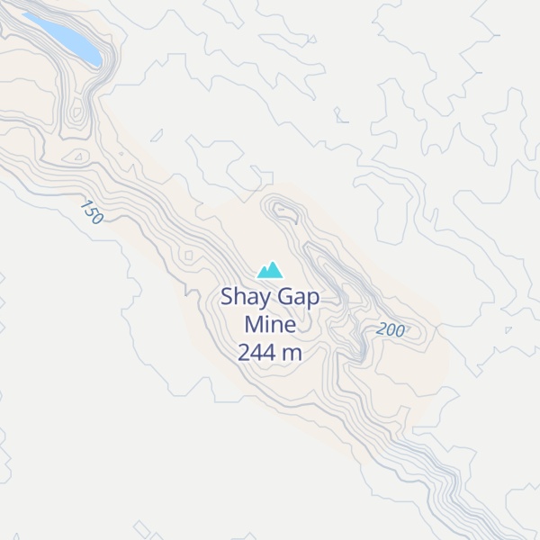 Map of Shay Gap Mine