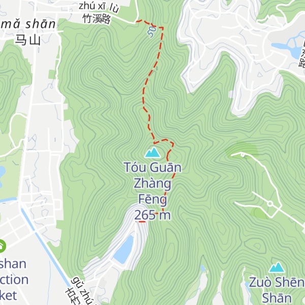 Map of Tóu Guān Zhàng Fēng