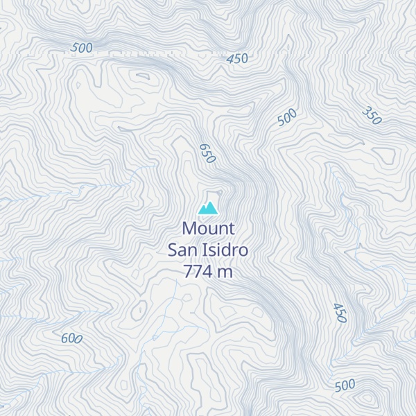 Map of Mount San Isidro