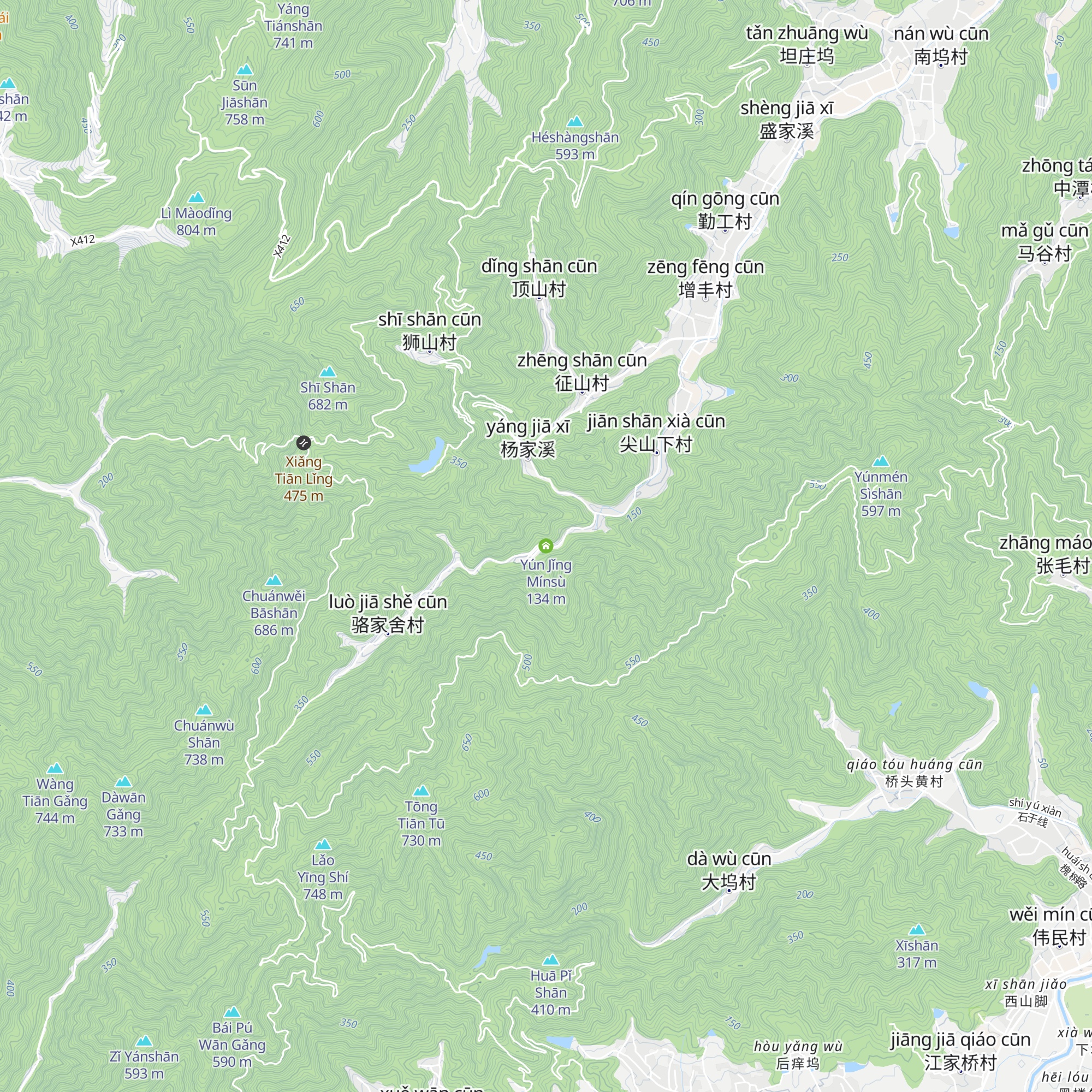 Yún Jǐng Mínsù map
