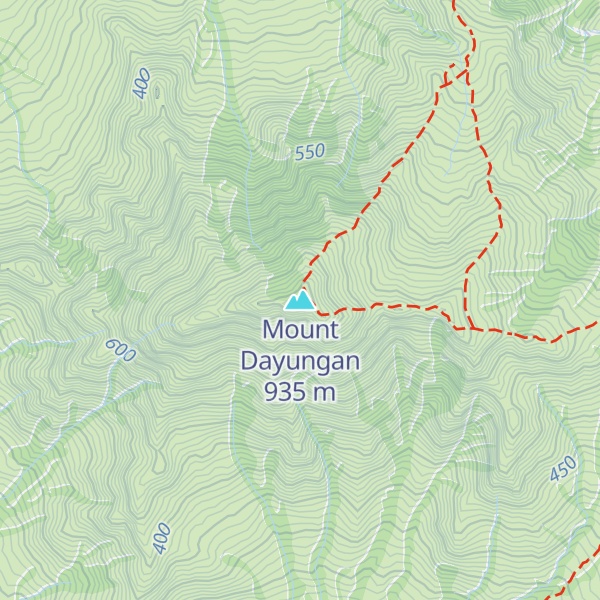 Map of Mount Dayungan