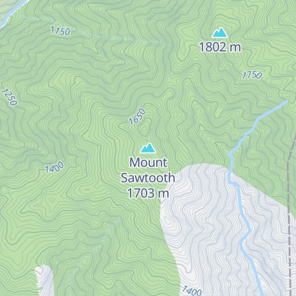 Map of Mount Sawtooth