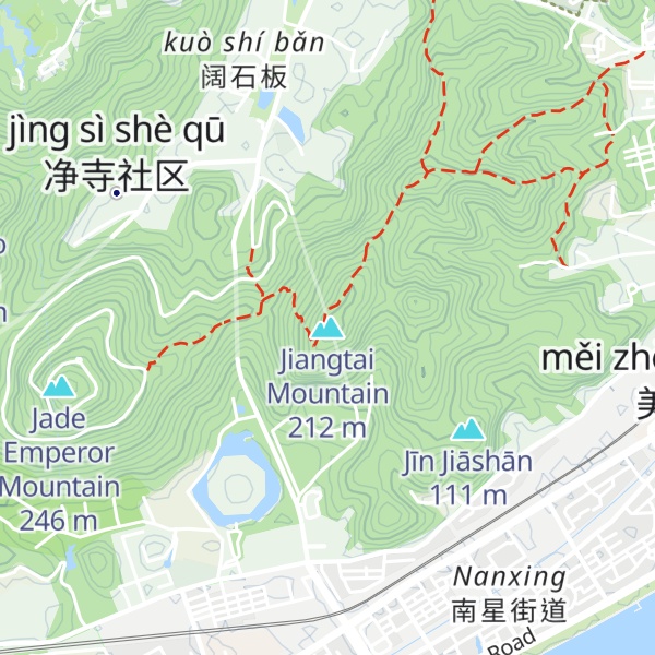 Map of Jiangtai Mountain