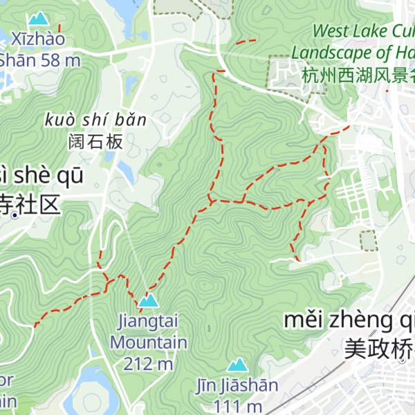 Map of Fenghuang Mountain