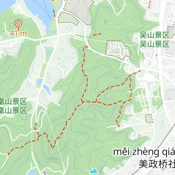 Map of Jiuhua Mountain